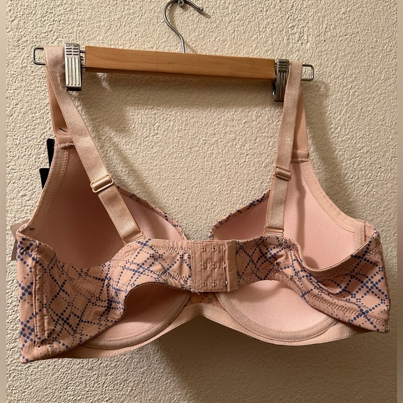 Carrie Amber Bra Beige/ Blue Dot Lazer Plaid NWT Size 44B - Picture 4 of 6